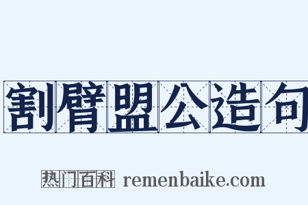 割臂盟公造句是什么意思的图片